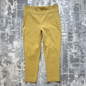 Harve Benard Pants Womens 16 Mustard Yellow Stretch Pull On Ankle Slim